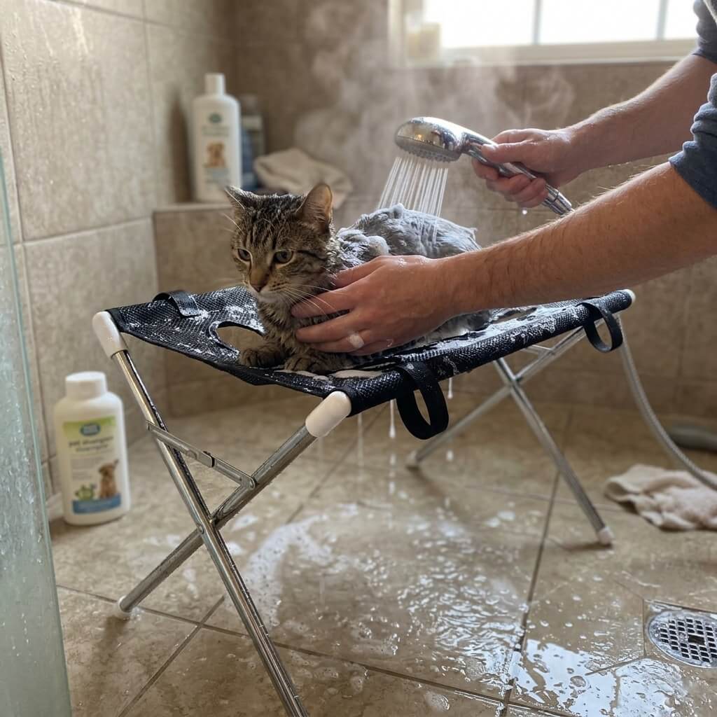 Furbi™ Foldable Pet Bath Hammock & Washing Stand