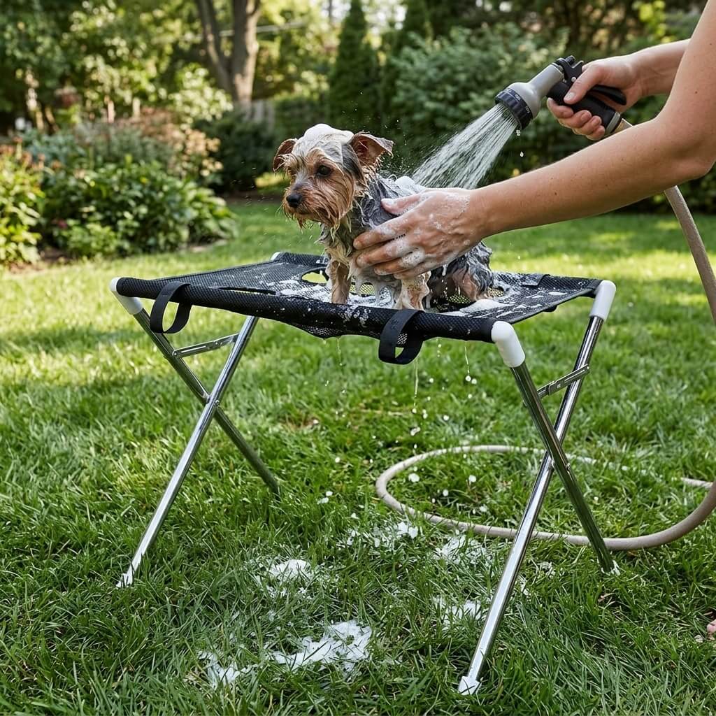 Furbi™ Foldable Pet Bath Hammock & Washing Stand